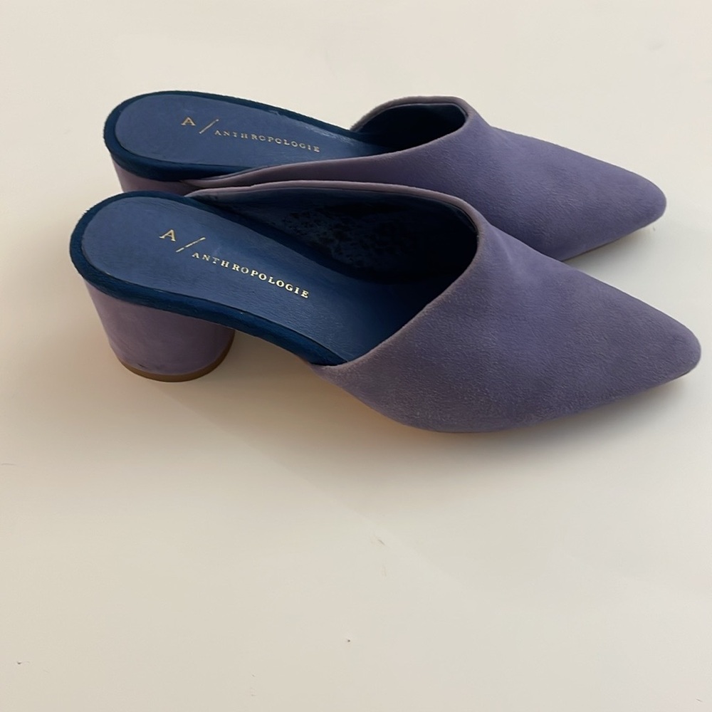 Anthropologie Suede Mules - Picture 4 of 7